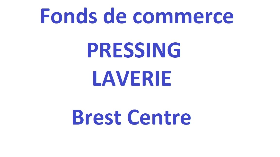 Fonds de commece Pressing-Laverie